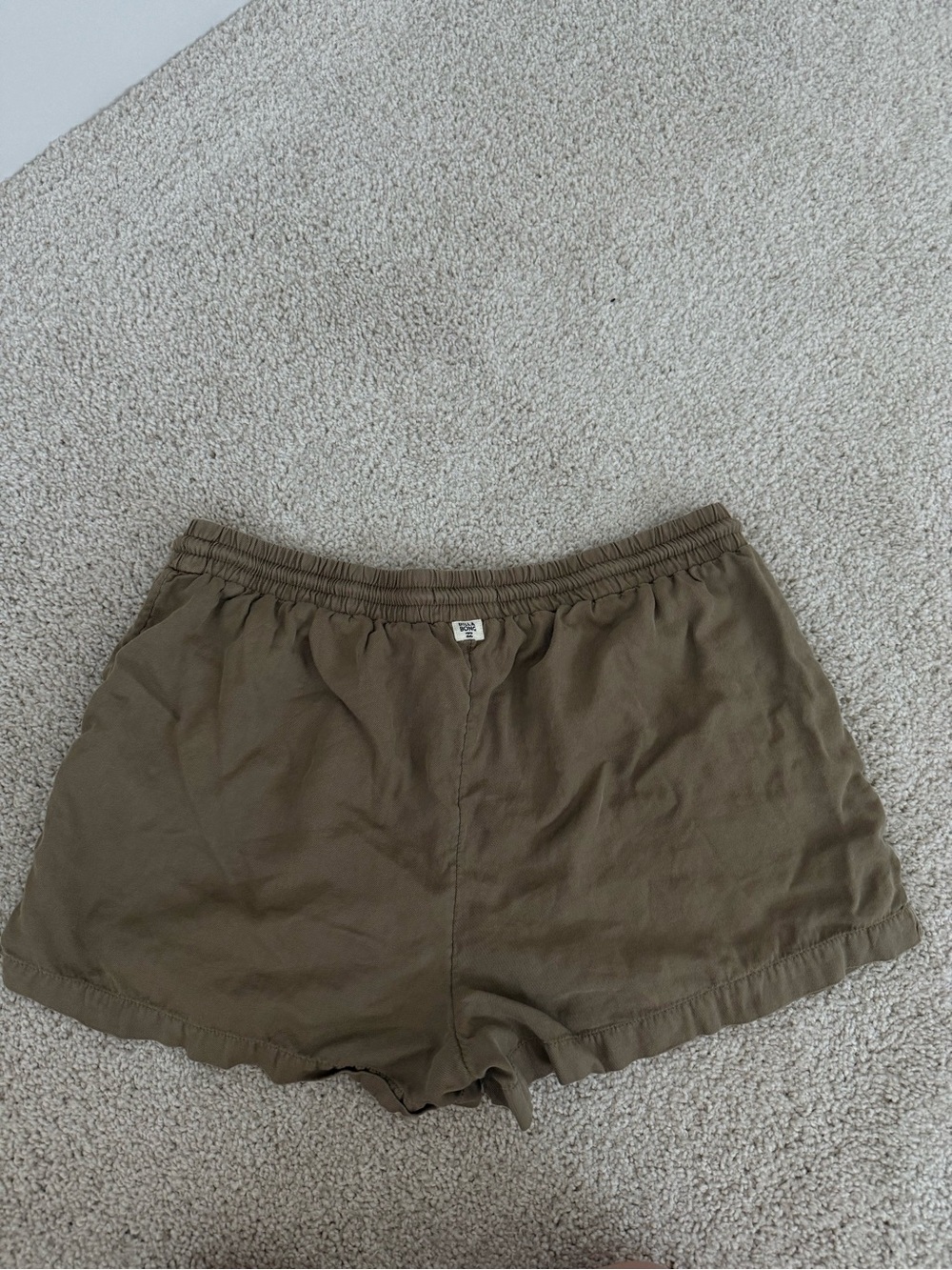 Billabong Women's Olive Green Drawstring Athletic Shortsi